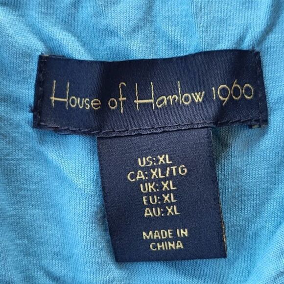 House of Harlow 1960 Bodycon Midi Dress Sleeveless Floral Pattern Ruched Pink XL - Picture 5 of 5